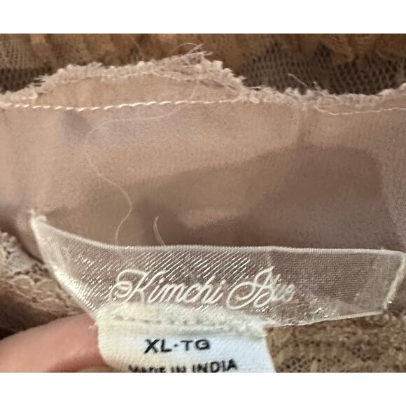 KIMCHI BLUE Clara Mini Dress Fairy Grunge Lagenlook Shabby Chic Lace Frock Sz XL - Picture 6 of 8